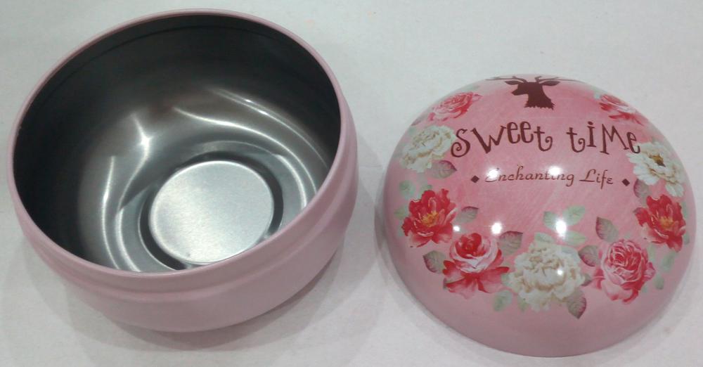 Runde Pink Elk Candy Tin Box