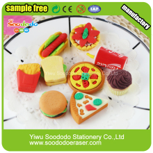 3D food shaped TPR Promotion eraser stationery fancy erasers