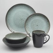 Green Ceramic Tableware Stoneware Dinnerware Set Stoneware Dinner Set ceramic plates sets dinnerware tableware