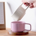 Taca de café y platillo nórdico Cappuccino Tazas de té de café con leche de 12 piezas Cerámica de 250 ml de café de porcelana