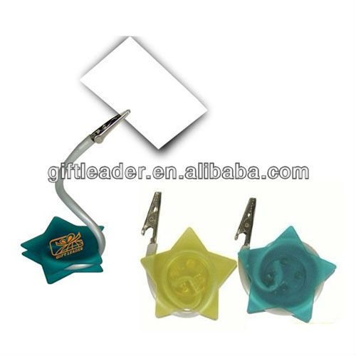 Star Shape Metal Card Alligator Clip Holder