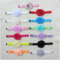 Màu sắc 13 2,5 Inch màu hoa Voan, Hoa Voan + ánh Ribbon Headband