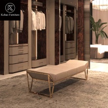 Modern Chesterfield Tufted Velvet Bedroom Ottoman Bench