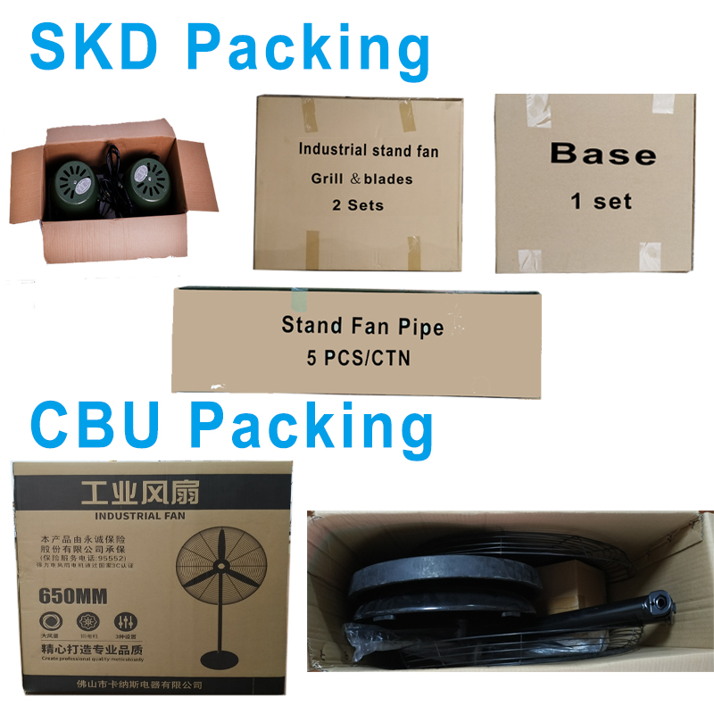 industrial stand fan packing