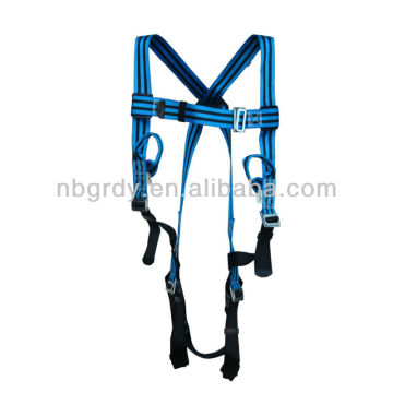 Lanyard on full safety body harness