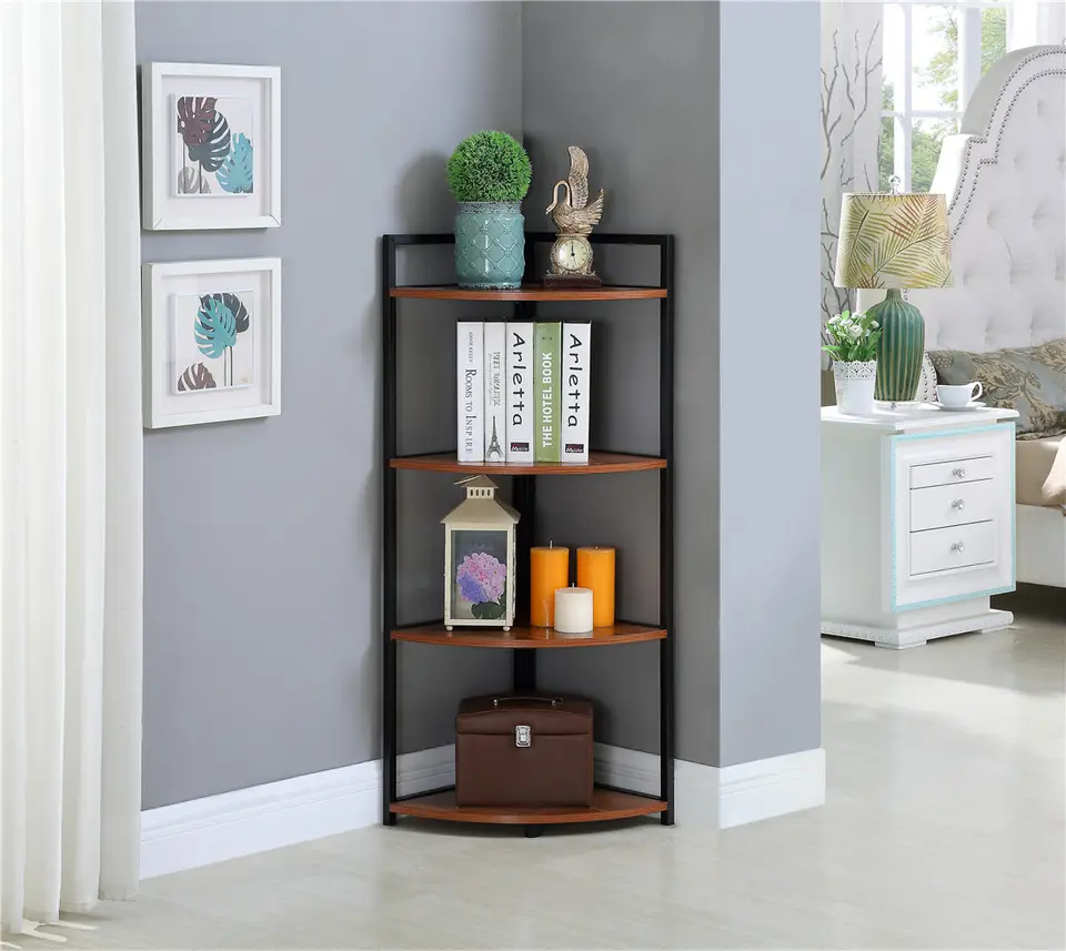 5 tier Wall Mount Corner Ladder Shelf