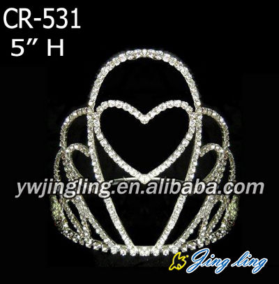 Pageant Crown Heart Design CR-531