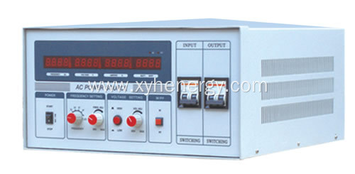 voltage and frequency stabilizer with single phase output