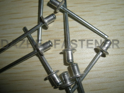 Domed head aluminum pop rivets