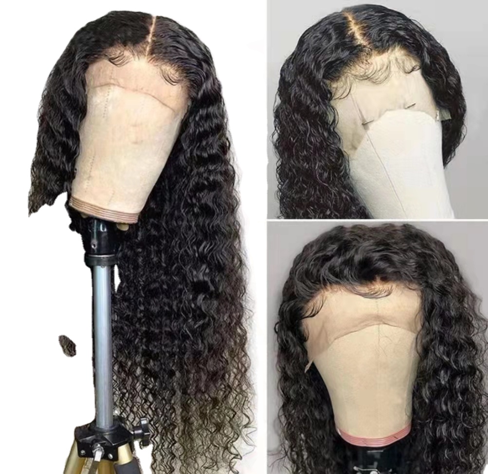 Customization 13x6 hd Lace Front African Kinky Curly Blend Wig 110g-320g 100% Human Hair for Black Women