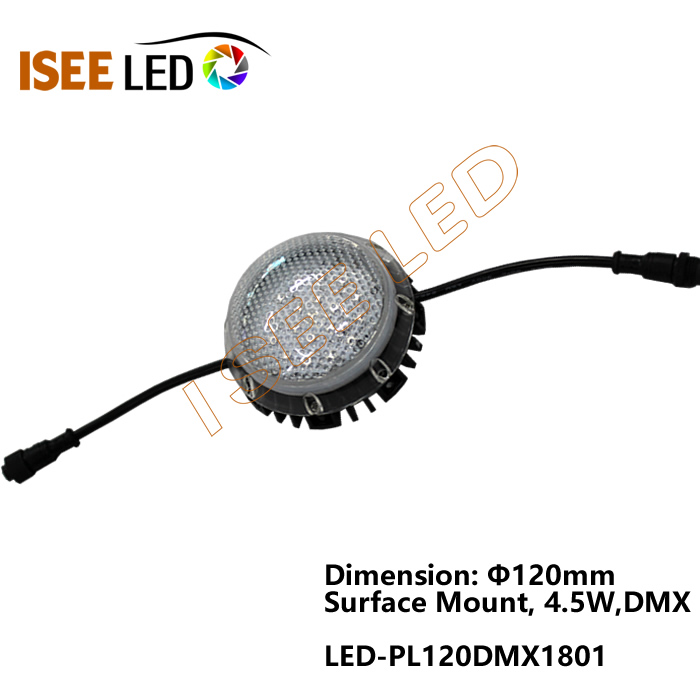 جولة 120 مم DMX Pixel Lights RGB LED DOT