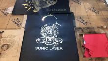 Clothes logo label heat transfer print film Laser die Cut equipment