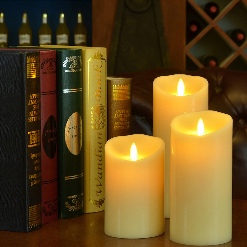 Flickering Led Flameless Pillar Candles