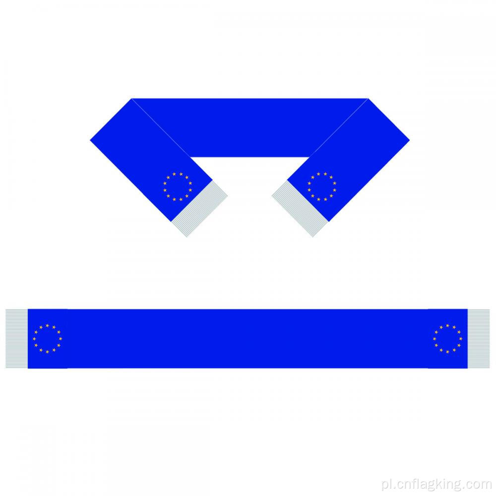 Szalik z flagą Unii Europejskiej Szalik dla drużyny piłkarskiej Szalik dla fanów piłki nożnej 15*150 cm