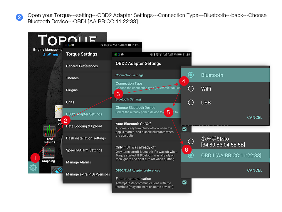 Super Mini OBD2 Auto Code Scanner Elm327 OBD2 V1.5 Elm 327 V 1.5 OBD 2 Elm-327 OBDII Adapter Car Diagnostic Tool