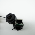 RJ45 Cat5e Push Lock Panel Mount IP67 Waterproof Connector