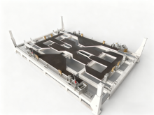 White battery transport rack