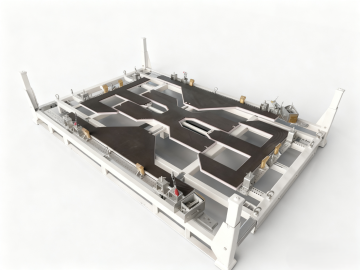 White battery transport rack