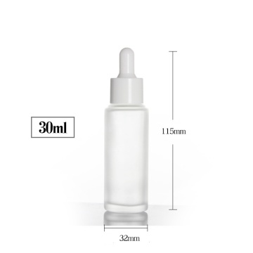 Flacone contagocce in vetro a spalla piatta da 30 ml