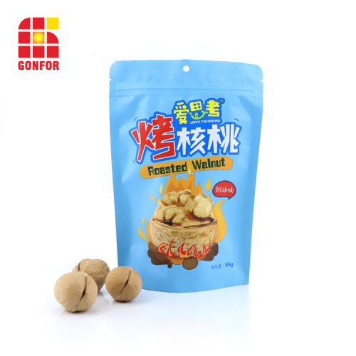 Plastic Stand Up Pouch Zipper Bag With logo for Walnut Food Packaging