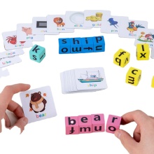 20PCS Unisex Wooden Alphabet Cube Blocks - Spelling Game & Brain Training Toy