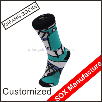 Jacquard knitted fashion cartoon tube socks