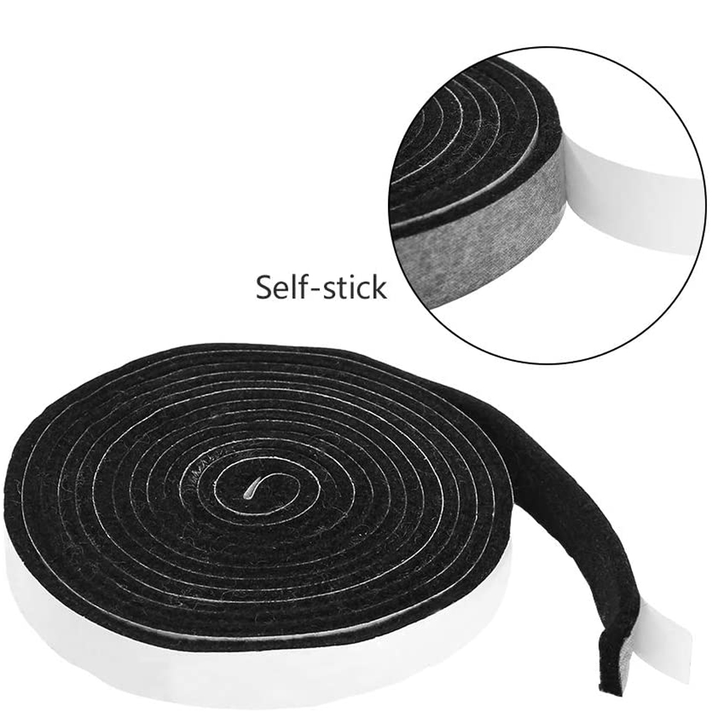High Temp BBQ smoker Gasket Self Stick 15 ft High Heat 1/2 x 1/8 Black Smoker Gasket Seals tape