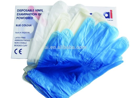 Disposable vinyl gloves for food service