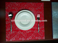 faux leather drink embossed leather coaster