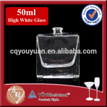 small square shape glass 50ml perfume bottle