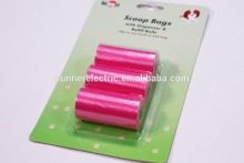 Eco-friendly biodegradable pet waste poop trash bag refill packs