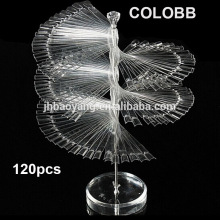 2015 fashion nail polish display tools plastic nail nail polish color chart