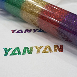 Rainbow Foil Holographic vynile PET Heat Transfer Vinyl Film for custom Clothing