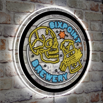 Custom Neon Light LED Billboard Bar Decor with Red Background Wall Lightbox