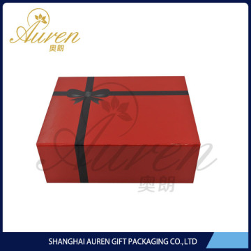 glossy black printed folding paper box for clothes