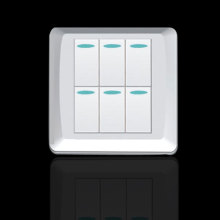 PF118 Screwless Big Six Gang Switch