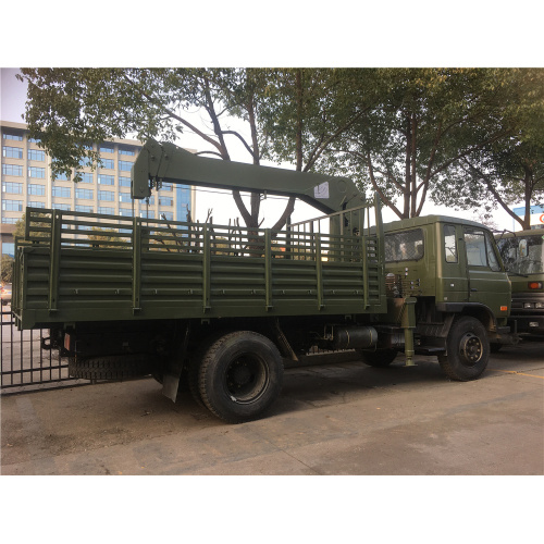 Dongfeng 8 ton military truck mounted crane