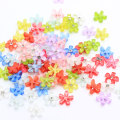 100pcs 10mm fiore in resina con strass flatback cabochon trasparente per bambini ragazze gioielli fai da te nail art decor perline artigianato