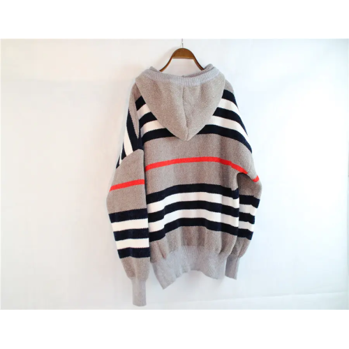 Grey Striped Strick Pulloverpullover