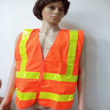 High light up visible working reflective led safty vests
