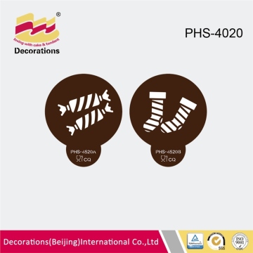 Sock & sugar cake stencil, Christmas cake stencil