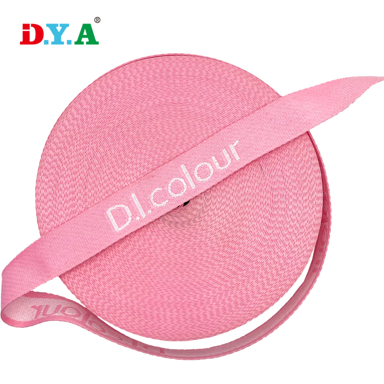 China Webbing Manufacturers Hot Sale Custom Logo WOVEN Jacquard Webbing Strap Polyester Tape