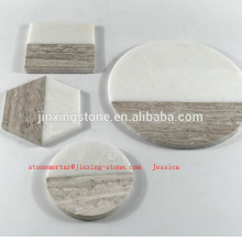Marble Coaster Set, - Set of 4 Marble Drink Coasters /hexa marble coaster/square marble coaster /round marble coaster