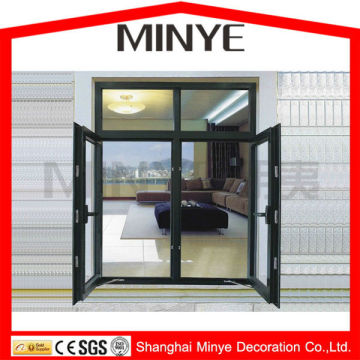 ALUMINUM CASEMENT WINDOW WITH FIXED PANEL,ALUMINUM WINDOW FRAMES,DOUBLE PANELS ALUMINUM CASEMENT WINDOW