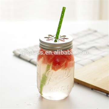 Top Quality Decorative Mason Jars With Lids And Straws Wholesale