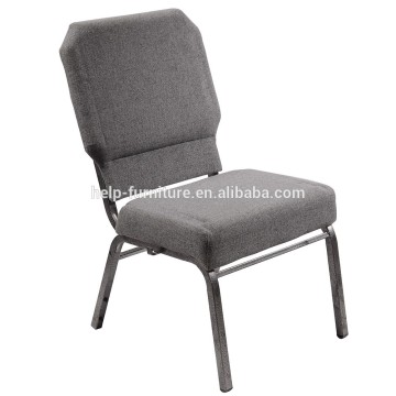 Outdoor armless padded stacking chairs