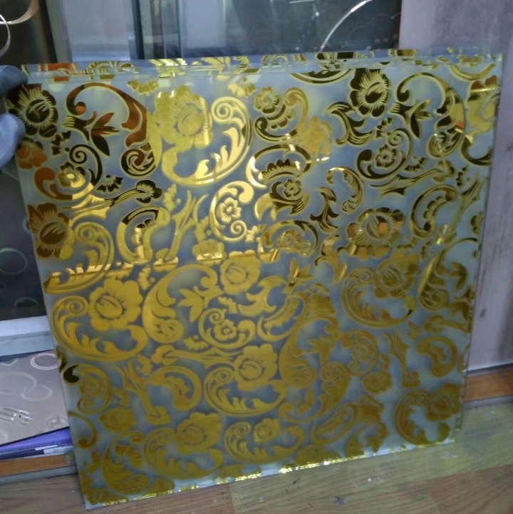 High quality Design acid etched decorative glass