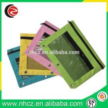 3-Ring Pencil Pouch with a Mesh Window