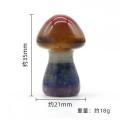 35MM 7 Chakra Stone Mushroom for Home Balancing Meditation Decor Healing Crystal Mushrooms Sculpture Polished Decorations