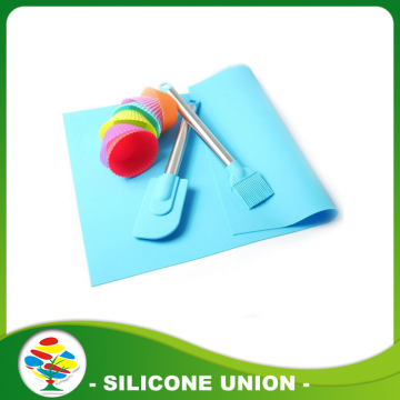 Silicone kitchen baking sheet spatula brush mat set